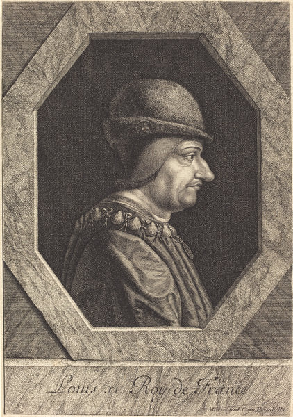 Louis XI by Jean Morin (French, c. 1600 - 1650), 16X12"(A3)Poster Print