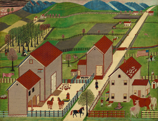 late 19th century by American 19th Century (Mahantango Valley Farm), 16X12"(A3)Poster Print