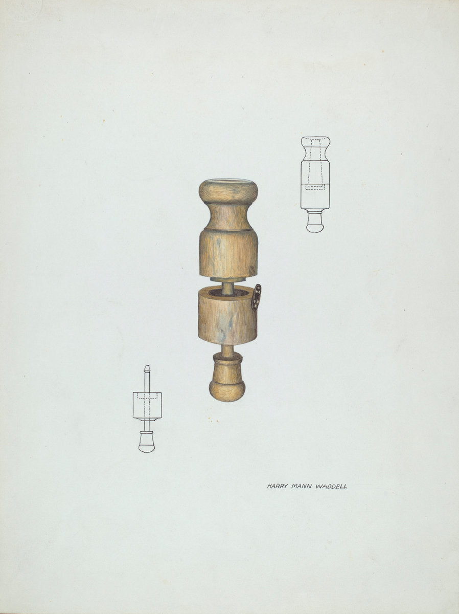 Butter Mold by Harry Mann Waddell (American, active c. 1935), 16X12"(A3)Poster Print