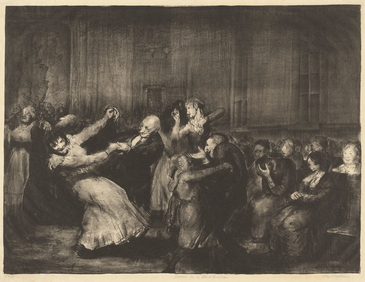Dance in a Madhouse by George Bellows (American, 1882 - 1925), 16X12"(A3)Poster Print