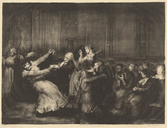 Dance in a Madhouse by George Bellows (American, 1882 - 1925), 16X12"(A3)Poster Print