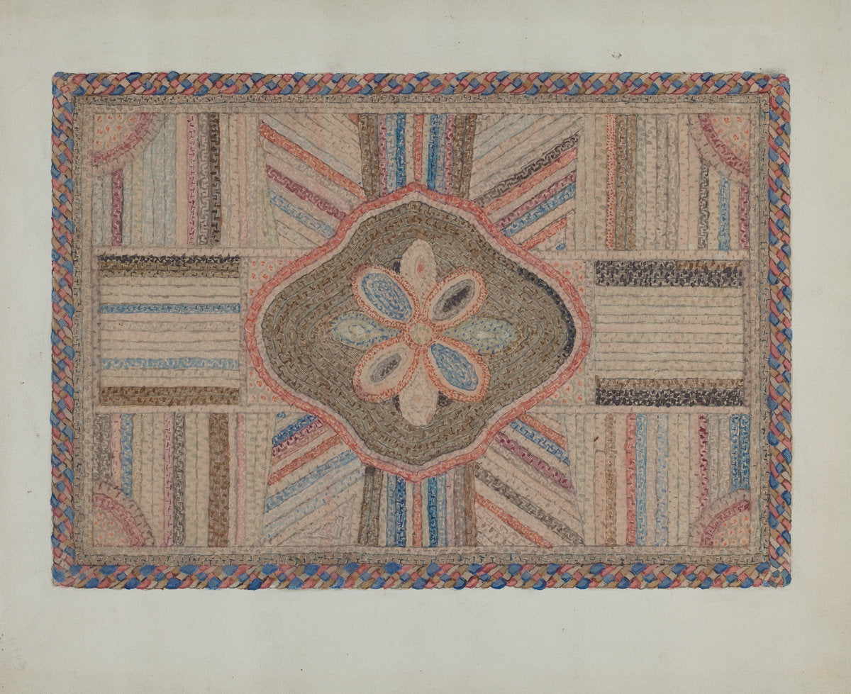 Shirred Rug by Elbert S. Mowery (American, active c. 1935), 16X12"(A3)Poster Print