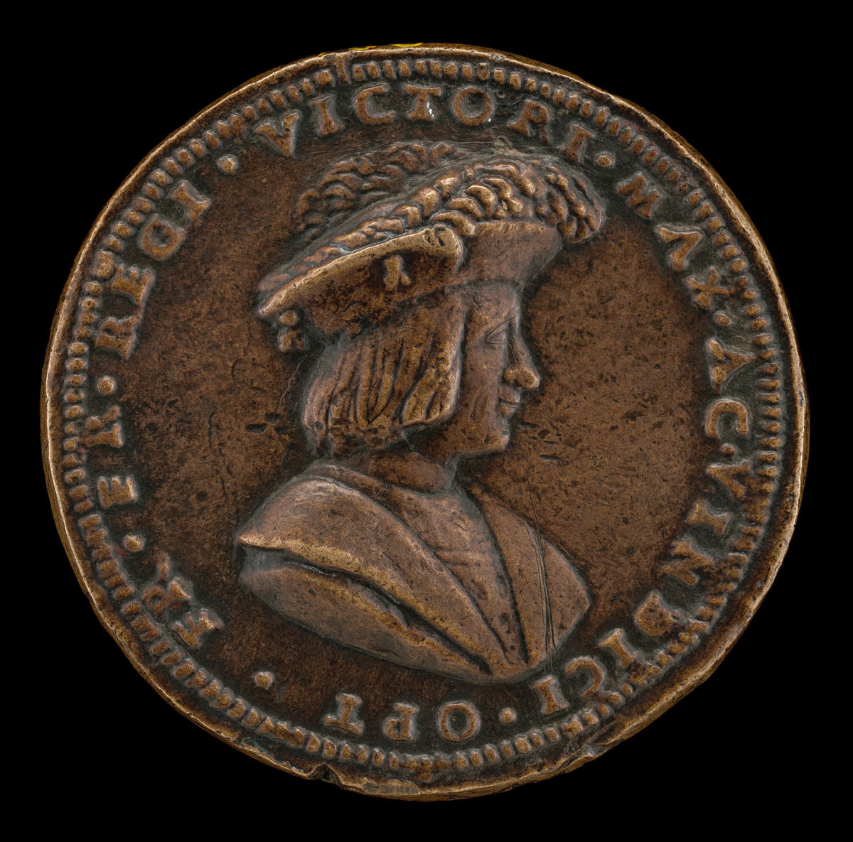 François I, 1494-1547, King of France 1515 [obverse] by Giovanni Maria Pomedelli (Italian, 1478/1479 - 1537), 16X12"(A3)Poster Print