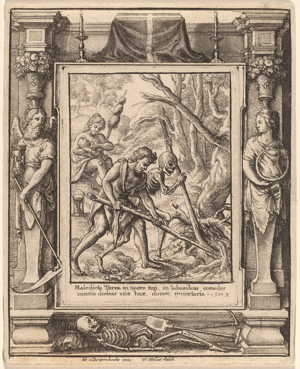 When Adam Delved by Wenceslaus Hollar after Hans Holbein the Younger after Abraham van Diepenbeeck (Bohemian, 1607 - 1677), 16X12"(A3)Poster Print