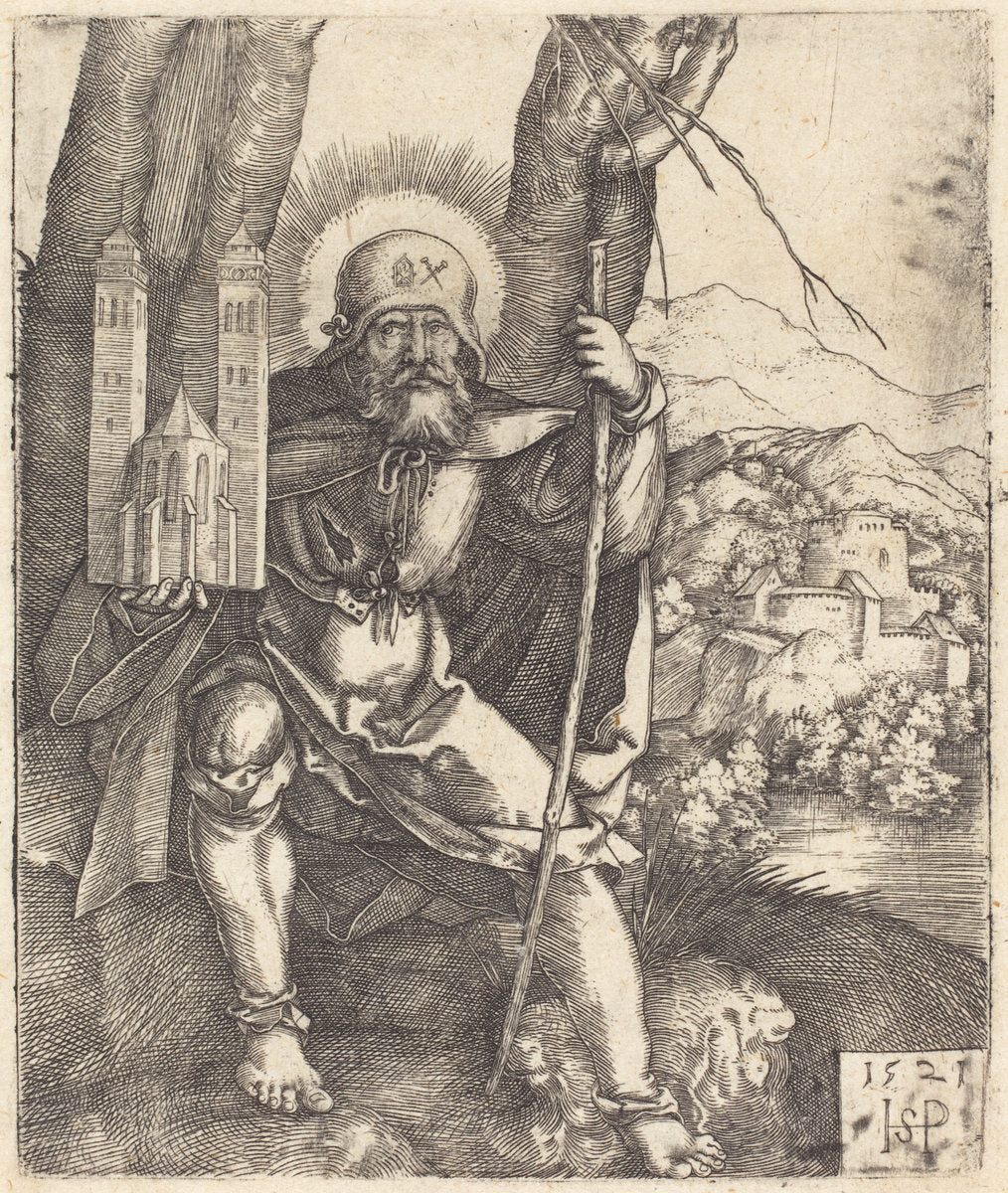 Saint Sebald by Sebald Beham (German, 1500 - 1550), 16X12"(A3)Poster Print