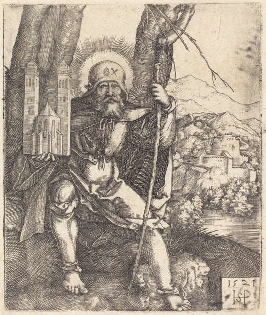 Saint Sebald by Sebald Beham (German, 1500 - 1550), 16X12"(A3)Poster Print