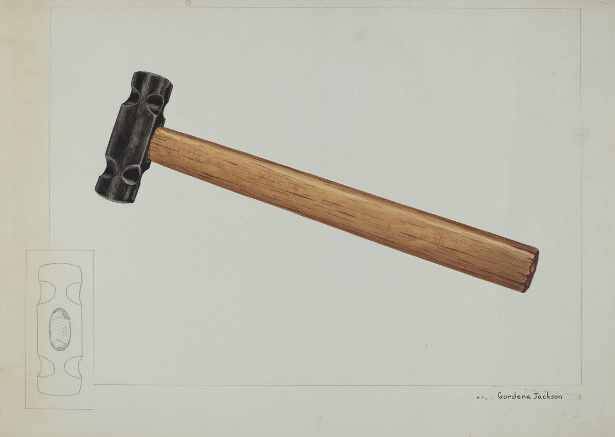 Hammer by Gordena Jackson (American, 1900 - 1993), 16X12"(A3)Poster Print