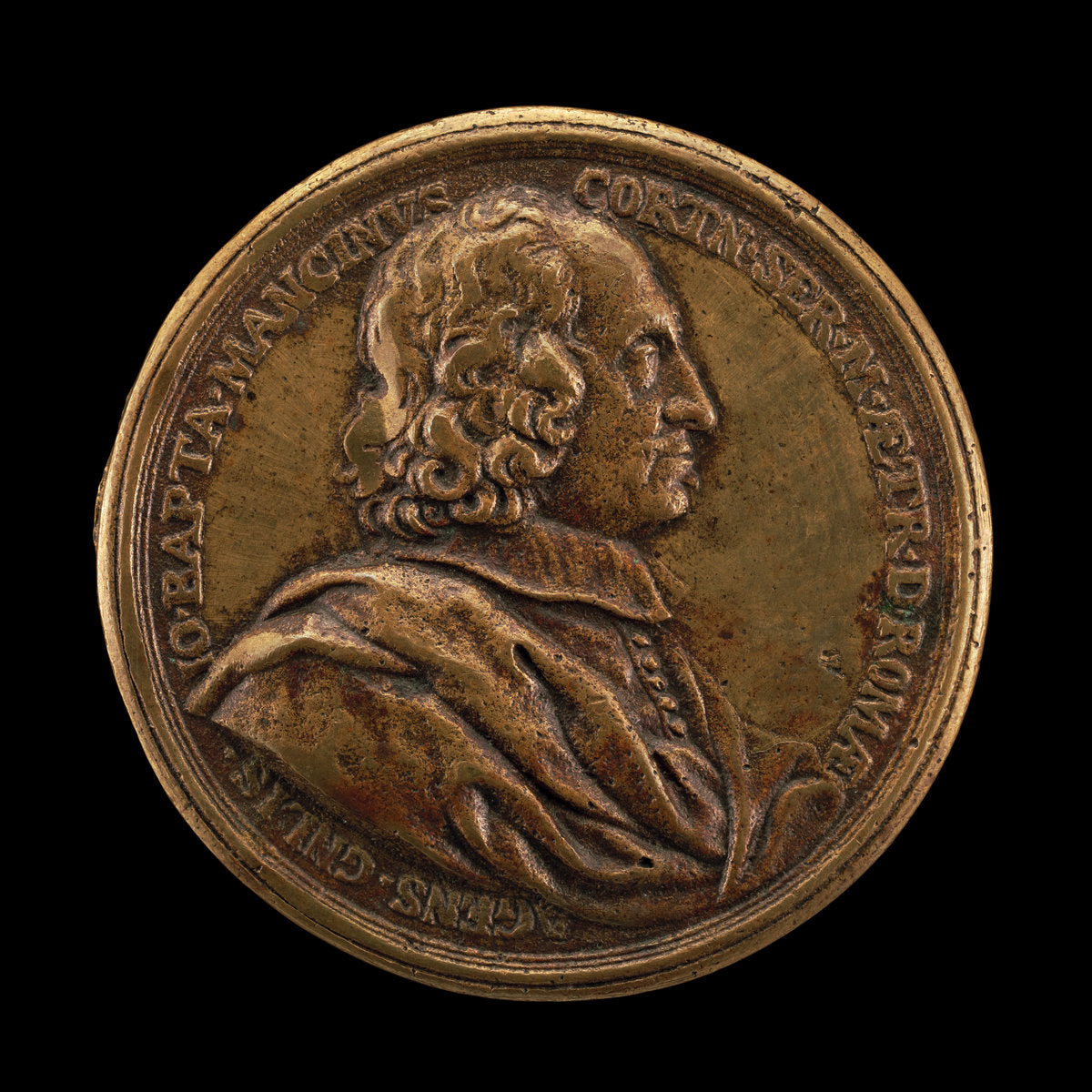 Giovanni Battista Mancini, died 1694, Agent General of Tuscany in Rome [obverse] by Massimiliano Soldani Benzi (Florentine, 1656 - 1740), 16X12"(A3)Poster Print