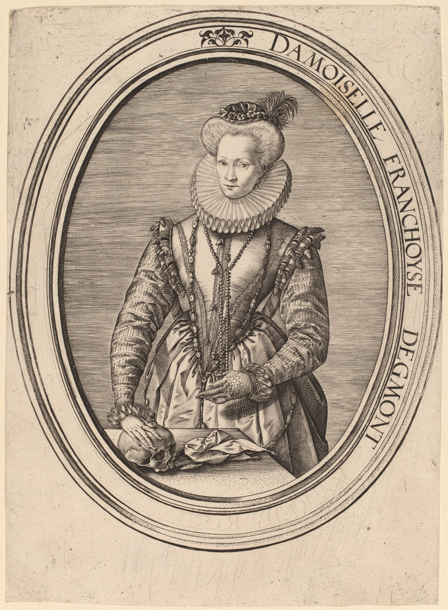 Countess Francoise D'Egmond by Hendrik Goltzius (Dutch, 1558 - 1617), 16X12"(A3)Poster Print