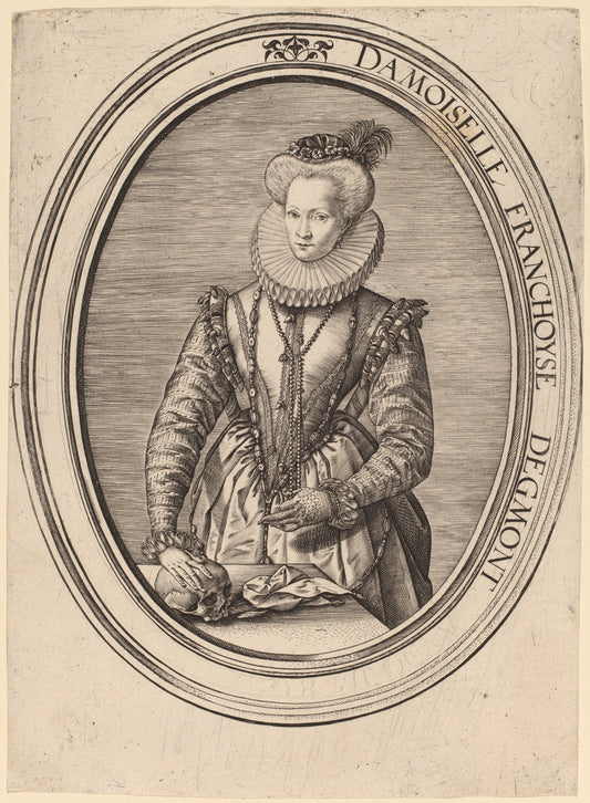 Countess Francoise D'Egmond by Hendrik Goltzius (Dutch, 1558 - 1617), 16X12"(A3)Poster Print