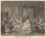 Marriage a la Mode: pl.4 by Simon Francois Ravenet I after William Hogarth (French, 1706 - 1774), 16X12"(A3)Poster Print