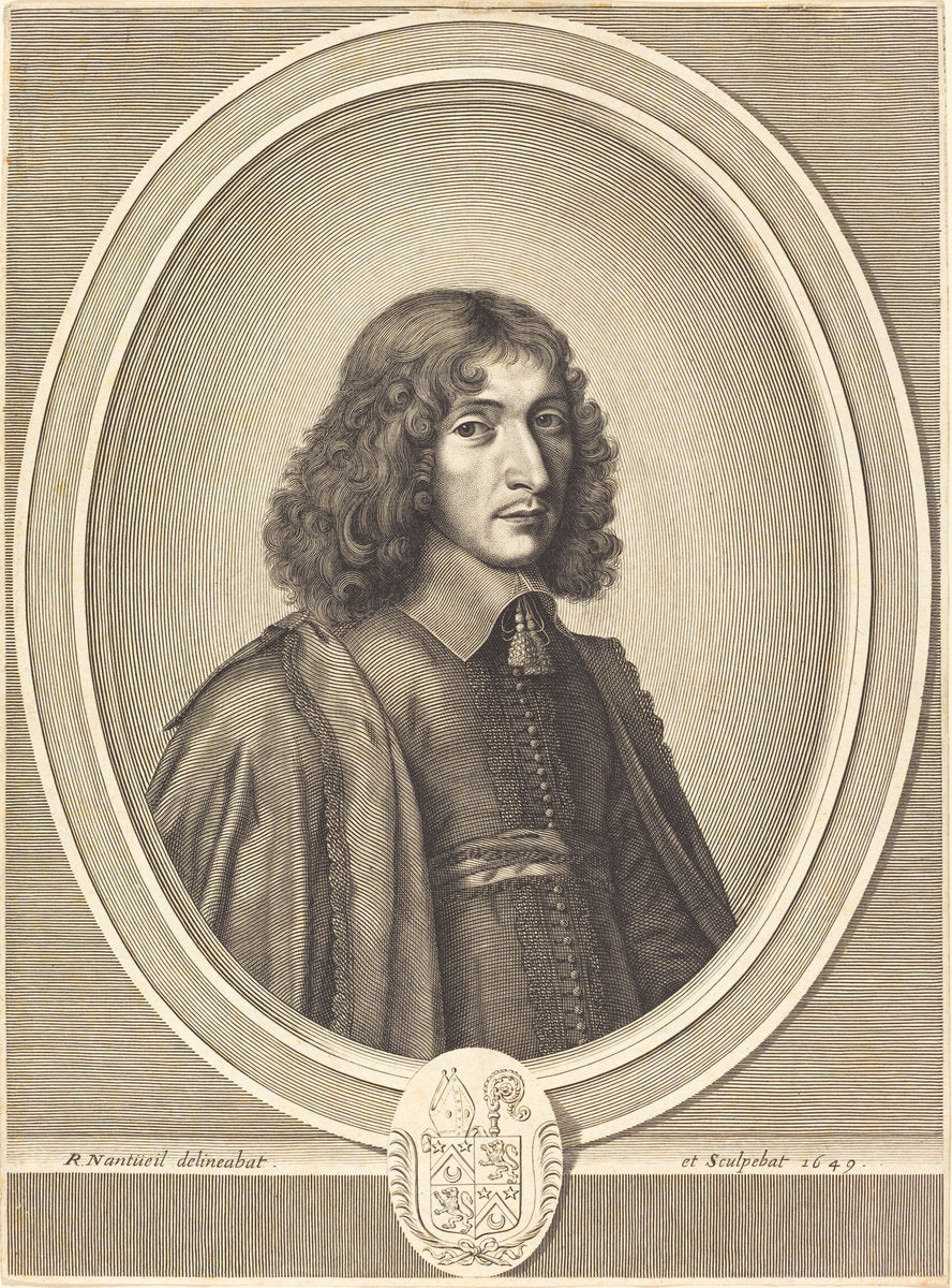 Francois Mole by Robert Nanteuil (French, 1623 - 1678), 16X12"(A3)Poster Print