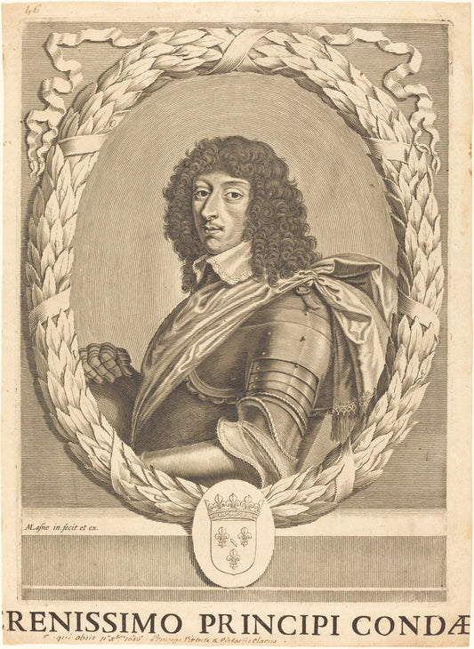 Louis II de Bourbon by Michel Lasne (French, 1590 or before - 1667), 16X12"(A3)Poster Print
