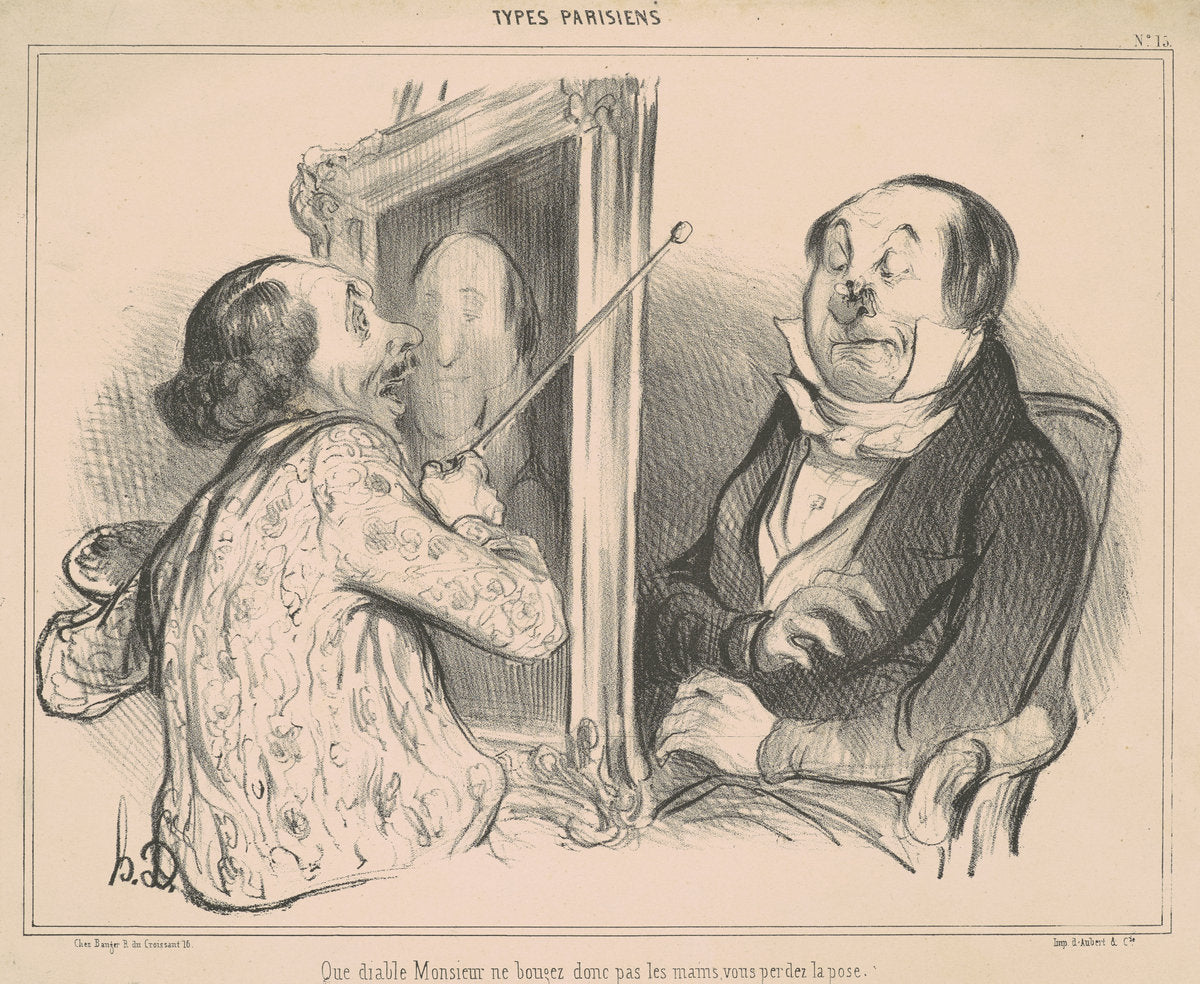 Que Diable Monsieur Ne Bougez donc pas... by Honoré Daumier (French, 1808 - 1879), 16X12"(A3)Poster Print