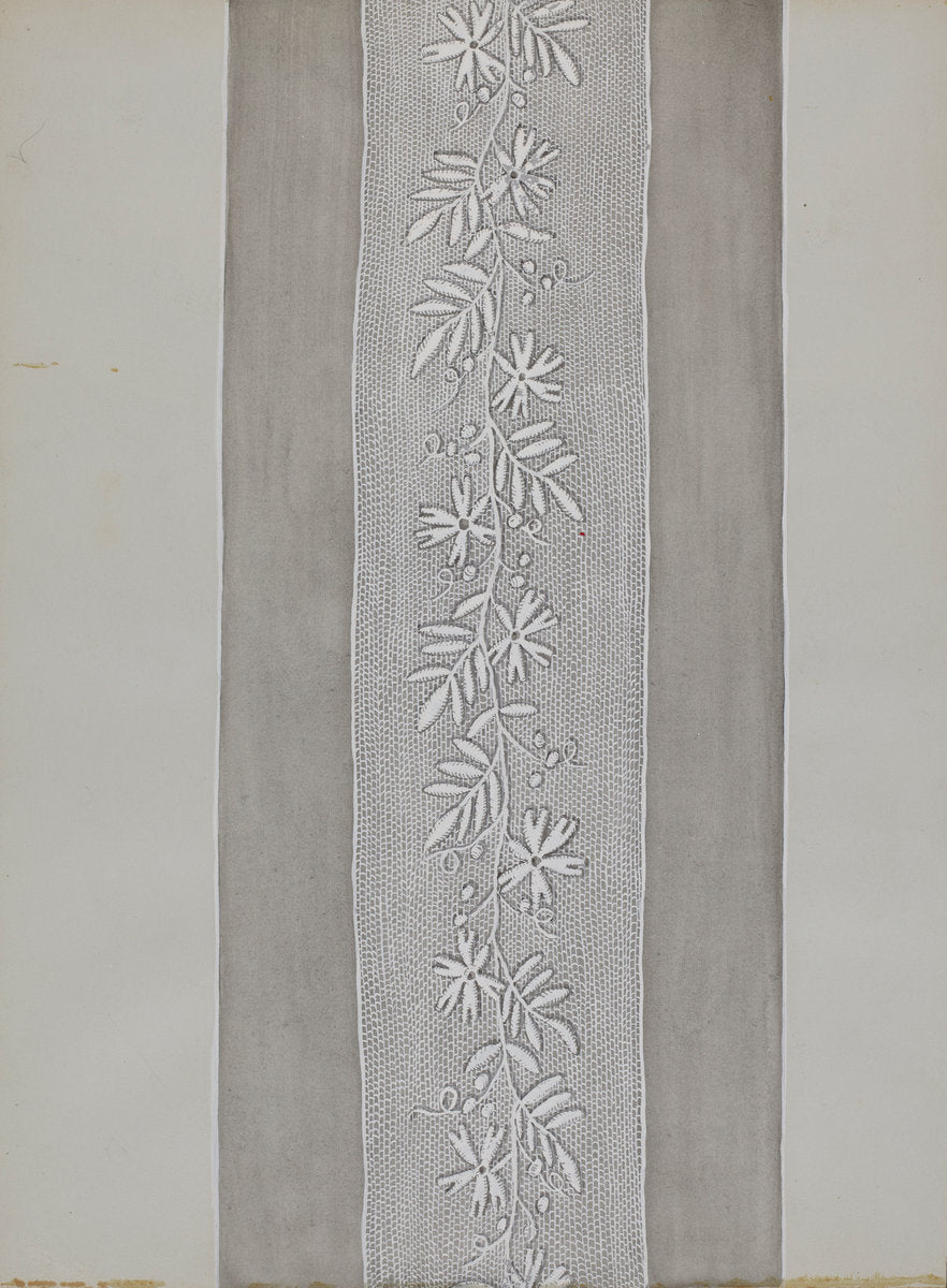 Embroidered Panel for Sleeve by Gordena Jackson (American, 1900 - 1993), 16X12"(A3)Poster Print