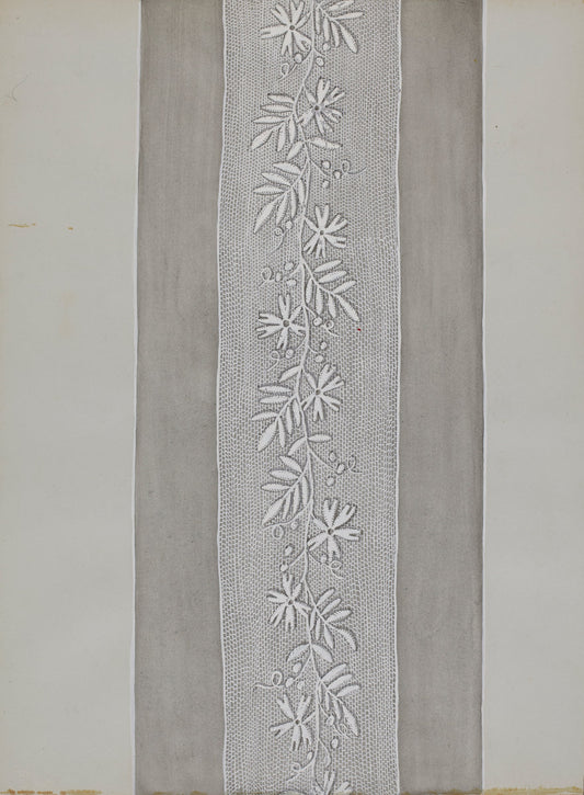 Embroidered Panel for Sleeve by Gordena Jackson (American, 1900 - 1993), 16X12"(A3)Poster Print
