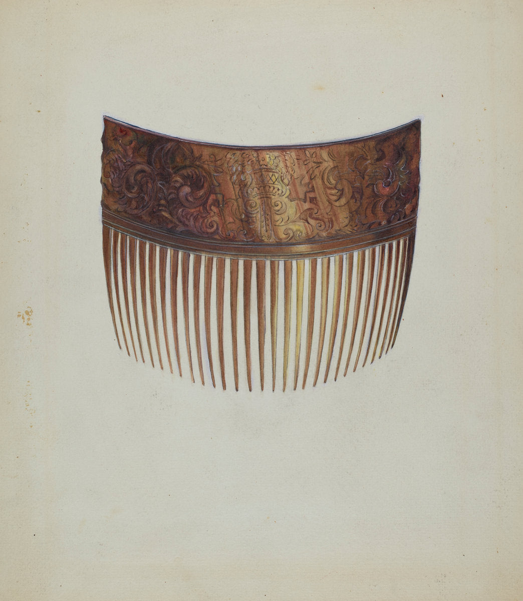 Comb by Sylvia De Zon (American, active c. 1935), 16X12"(A3)Poster Print
