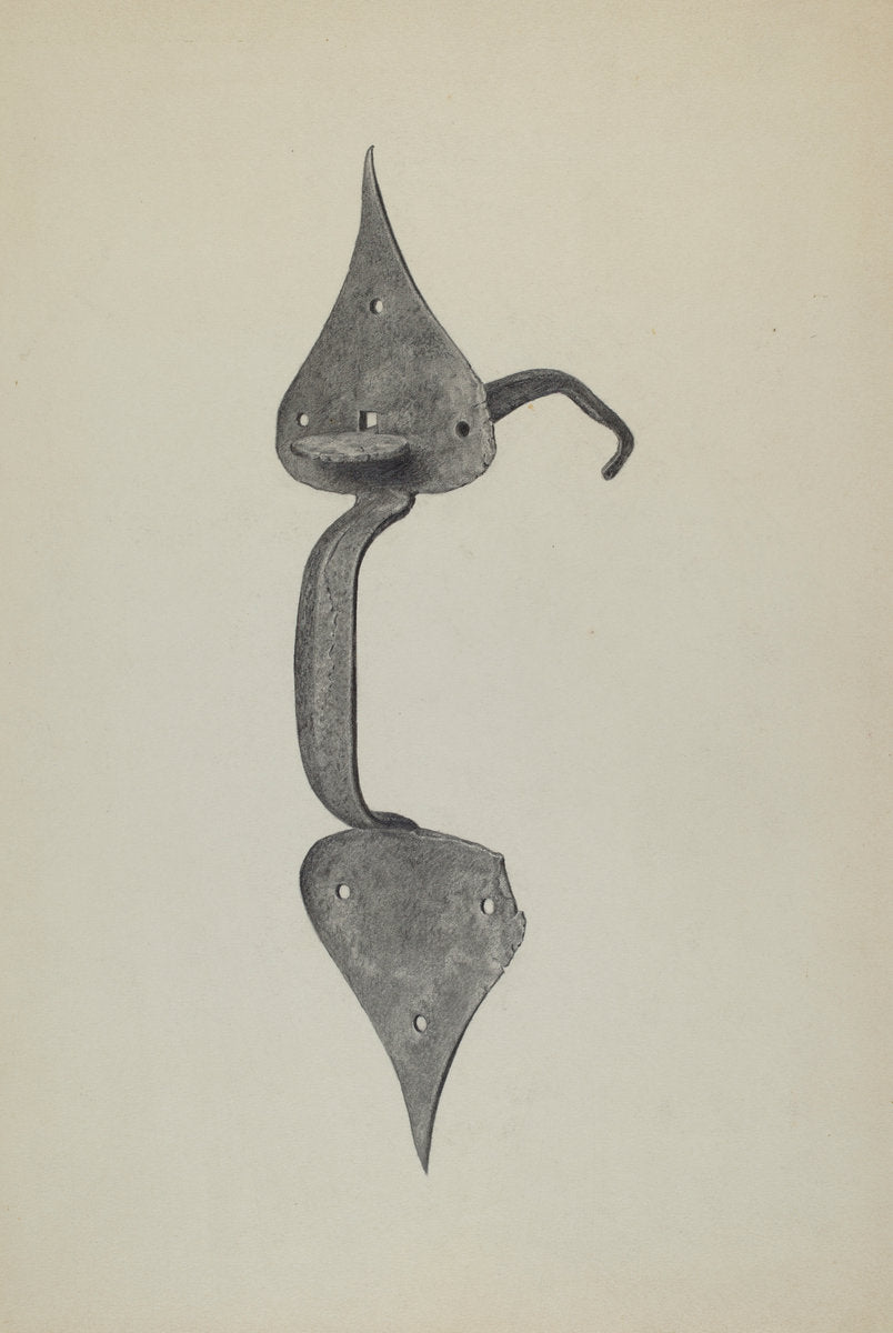 Door Handle with Thumb Press by Jack Staloff (American, active c. 1935), 16X12"(A3)Poster Print