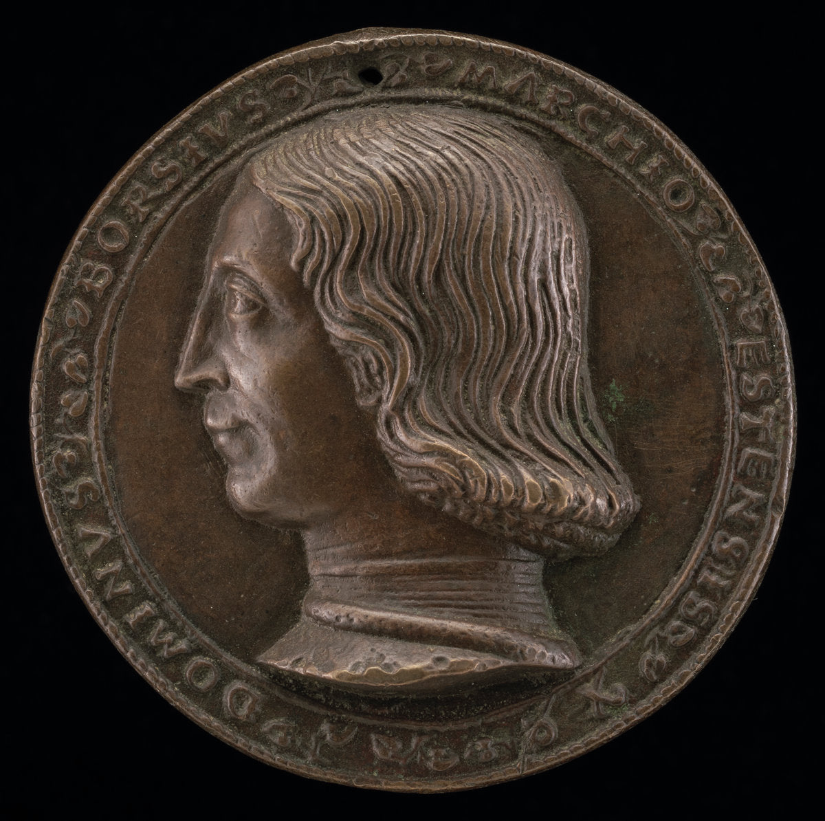 Borso d'Este, 1413-1471, Marquess of Este [obverse] by Amadio da Milano (Italian, died c. 1483), 16X12"(A3)Poster Print