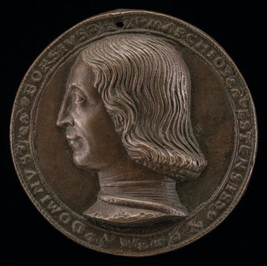 Borso d'Este, 1413-1471, Marquess of Este [obverse] by Amadio da Milano (Italian, died c. 1483), 16X12"(A3)Poster Print