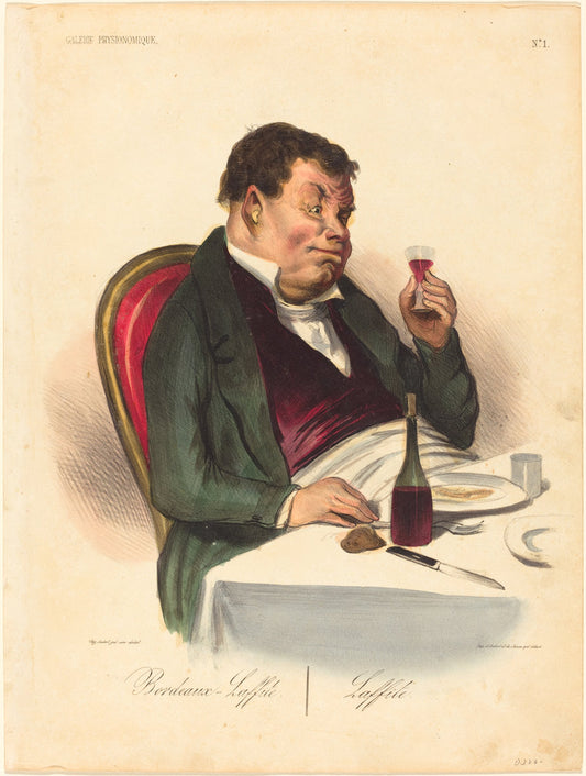 Bordeaux-Laffite by Honoré Daumier (French, 1808 - 1879), 16X12"(A3)Poster Print