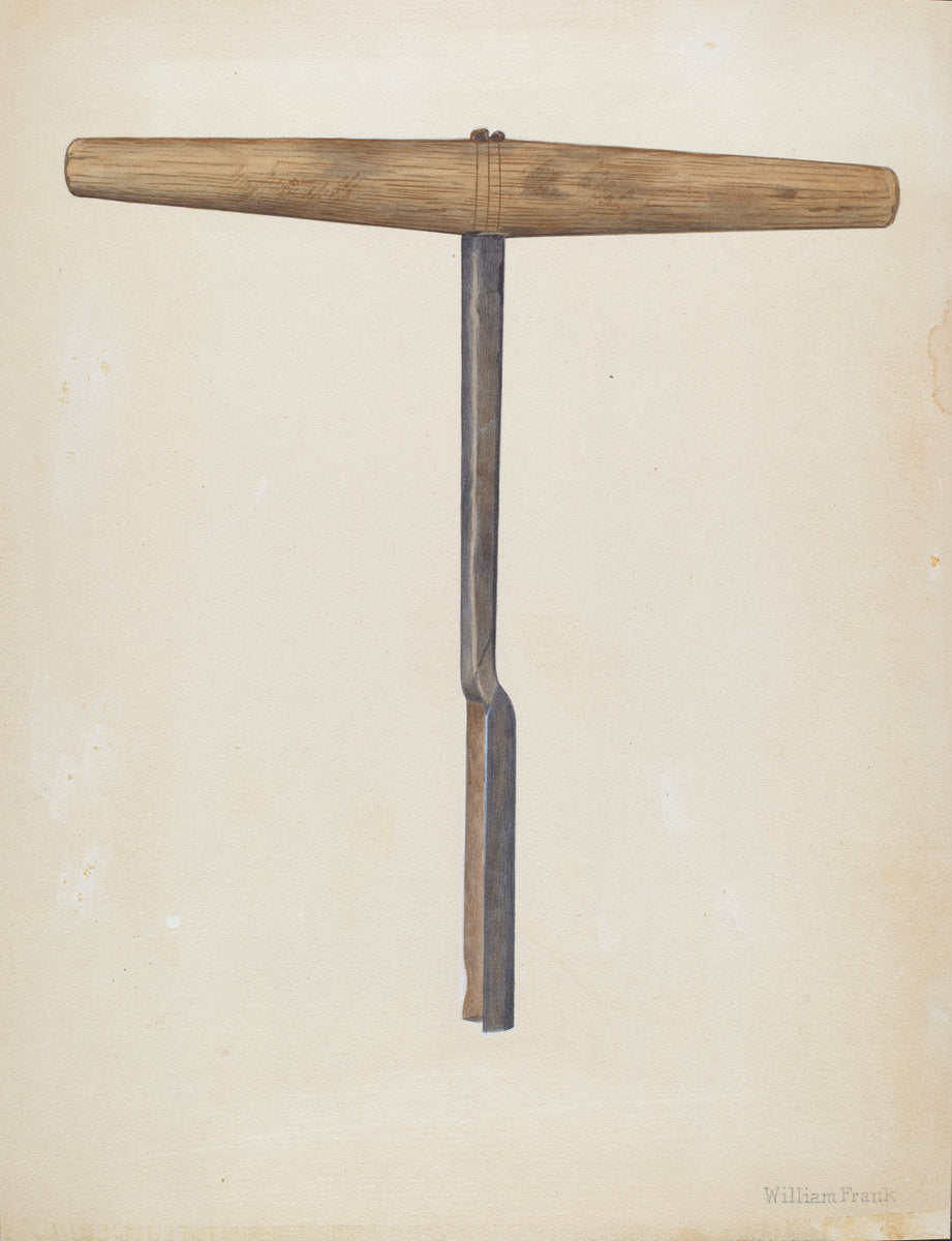 Handmade Auger by William Frank (American, active c. 1935), 16X12"(A3)Poster Print