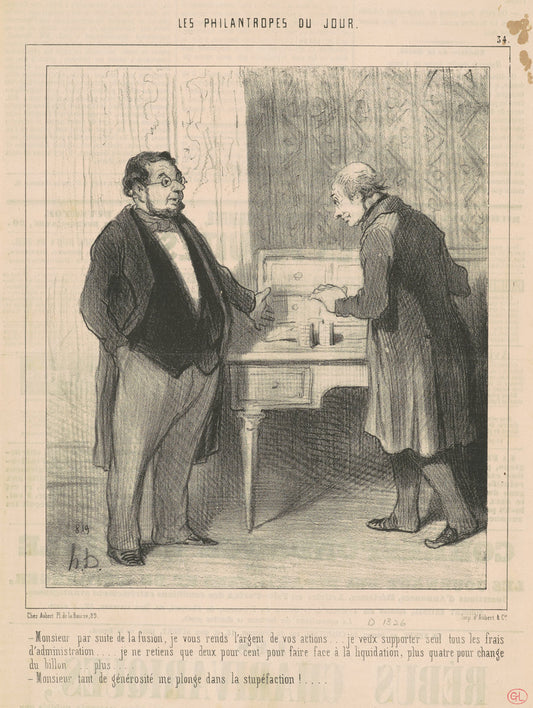 Monsieur par suite de la fusion by Honoré Daumier (French, 1808 - 1879), 16X12"(A3)Poster Print