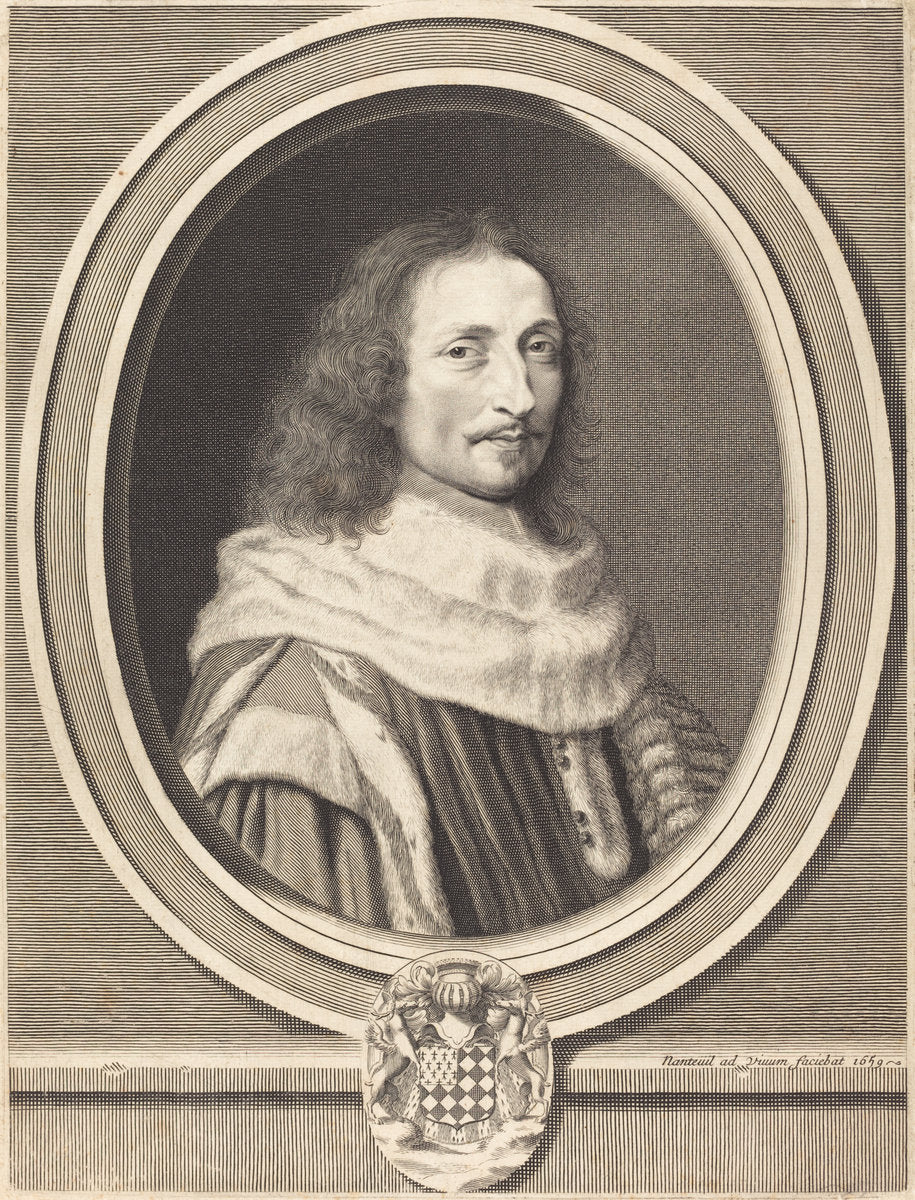 Guillaume de Lamoignon by Robert Nanteuil (French, 1623 - 1678), 16X12"(A3)Poster Print