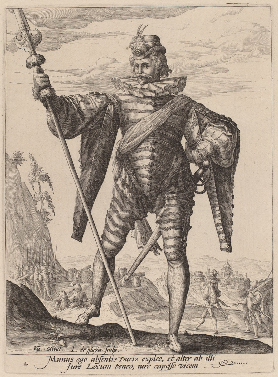 Lieutenant-Colonel by Jacques de Gheyn II after Hendrik Goltzius (Dutch, 1565 - 1629), 16X12"(A3)Poster Print