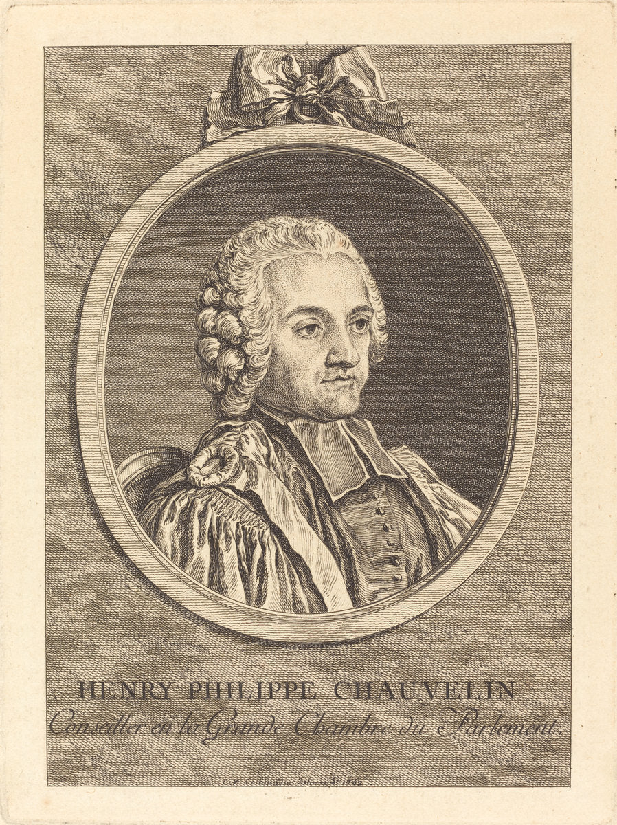 Henry Philippe Chauvelin by Charles-Nicolas Cochin II (French, 1715 - 1790), 16X12"(A3)Poster Print
