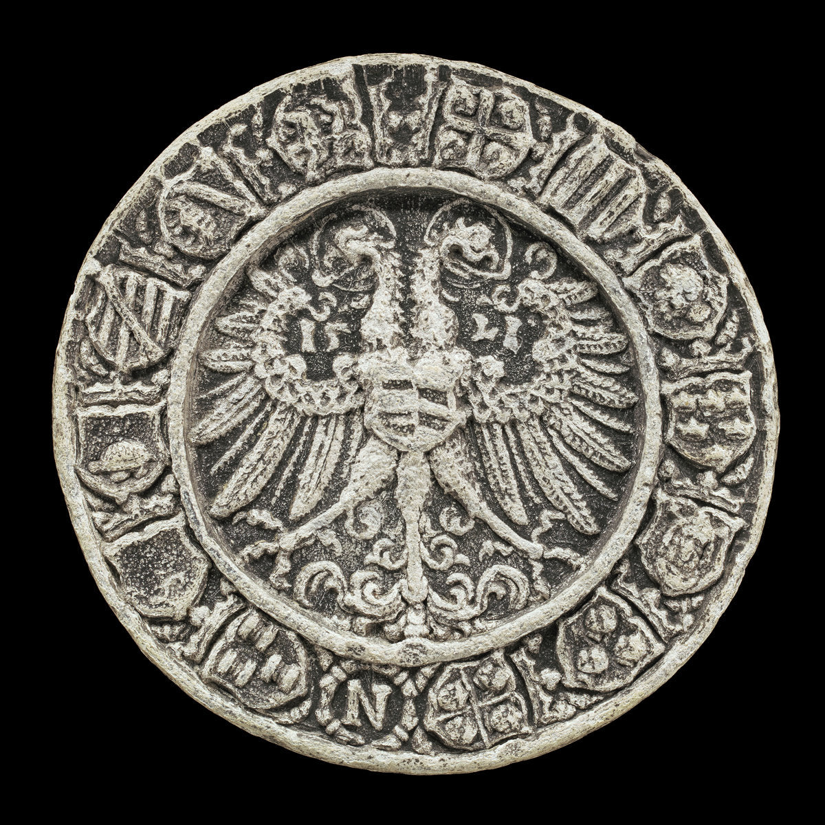 Coats of Arms around Double-headed Eagle [reverse] by Albrecht Dürer (German, 1471 - 1528), 16X12"(A3)Poster Print