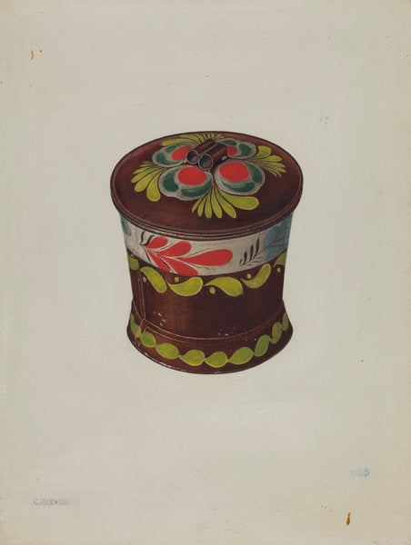 Toleware Sugar Bowl by Charles Henning (American, active c. 1935), 16X12"(A3)Poster Print