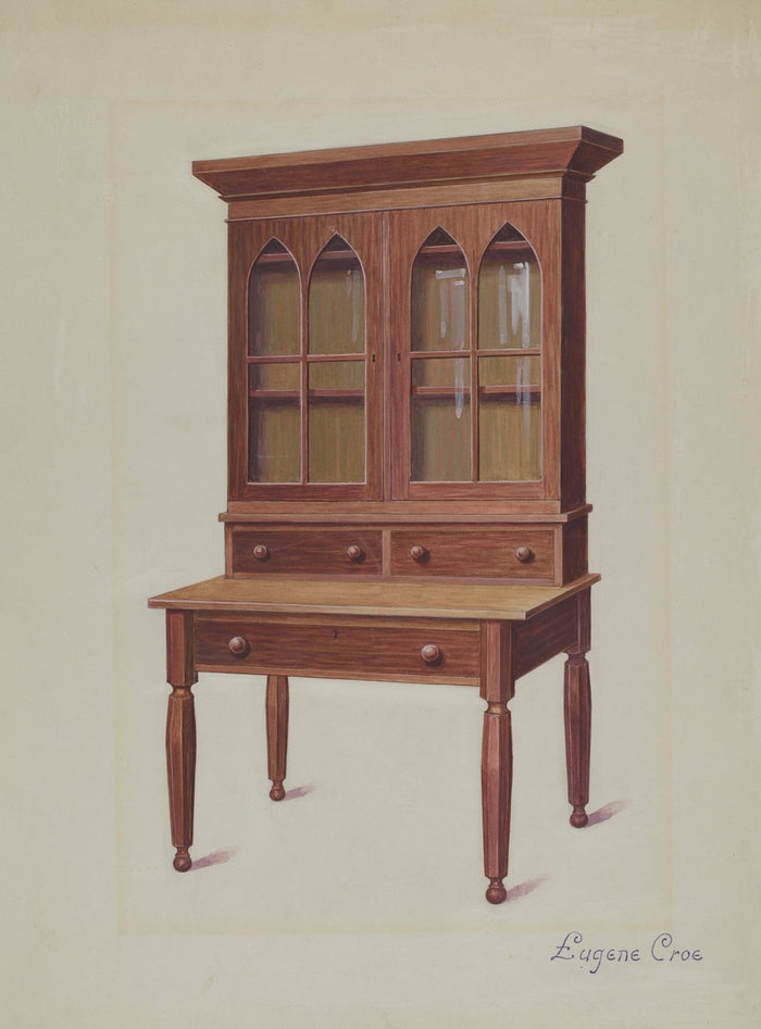 Secretary Desk by Eugene Croe (American, active c. 1935), 16X12