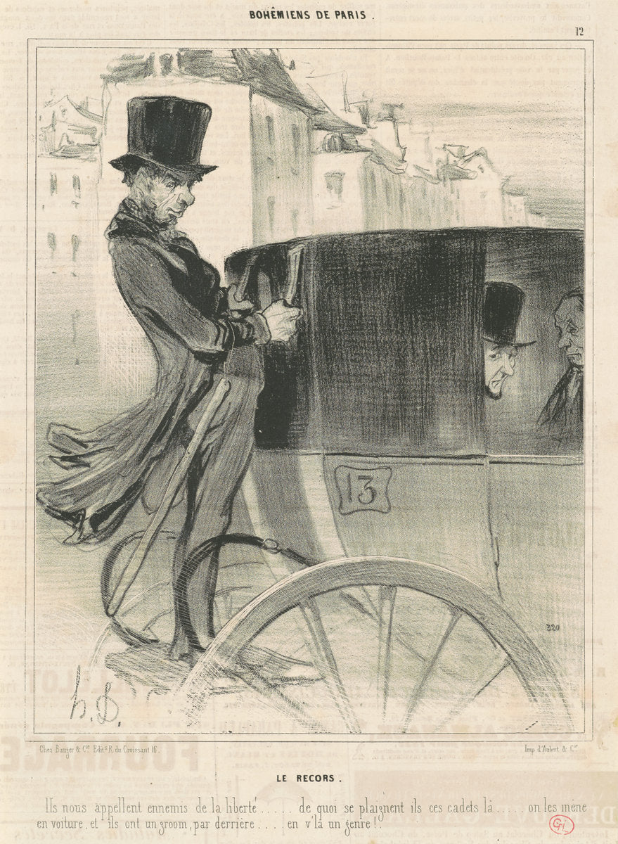 Le recors by Honoré Daumier (French, 1808 - 1879), 16X12"(A3)Poster Print
