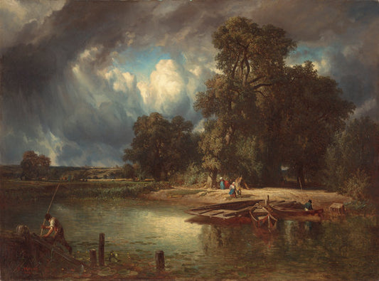 The Approaching Storm by Constant Troyon (French, 1810 - 1865), 16X12"(A3)Poster Print