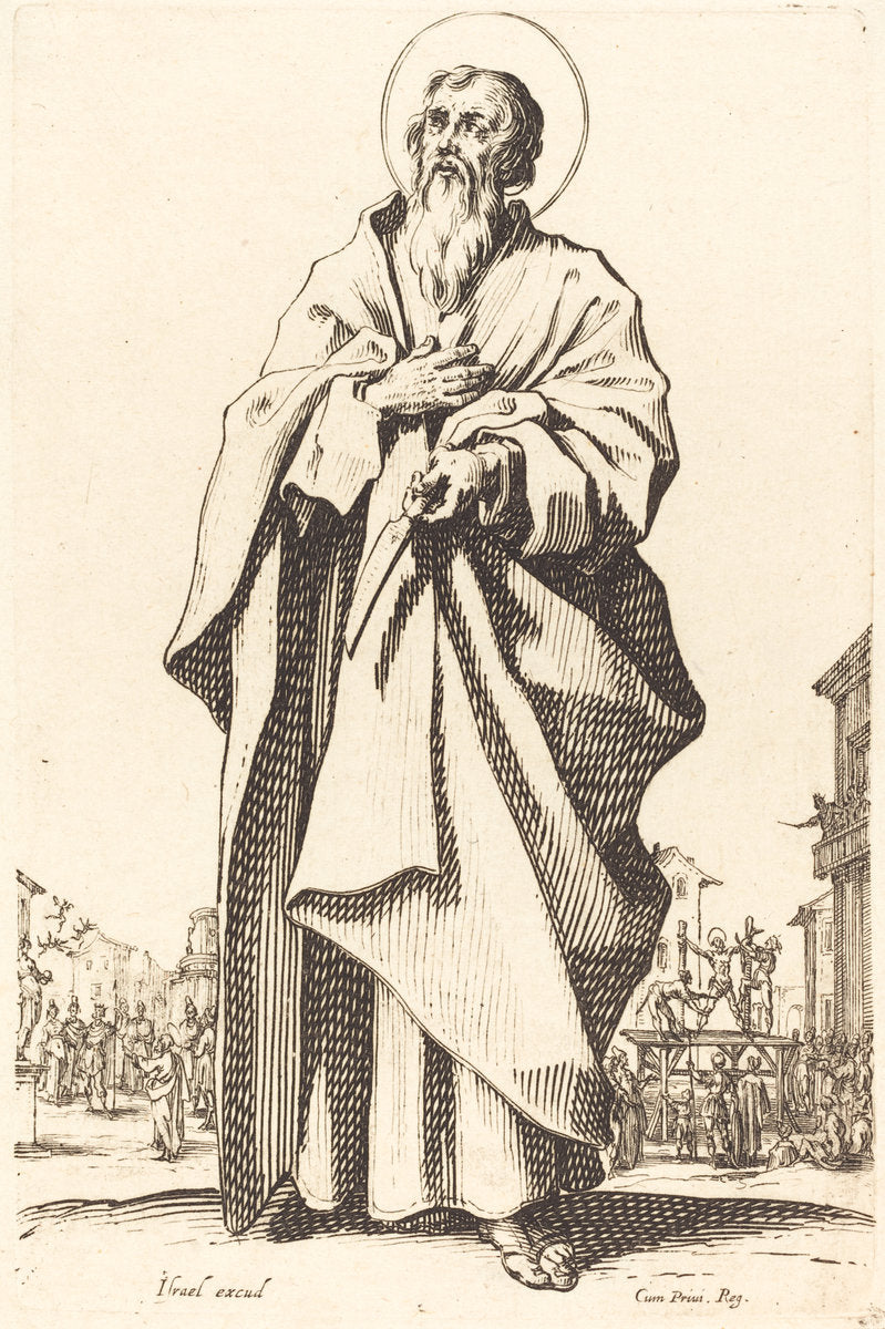 Saint Bartholomew by Jacques Callot (French, 1592 - 1635), 16X12"(A3)Poster Print