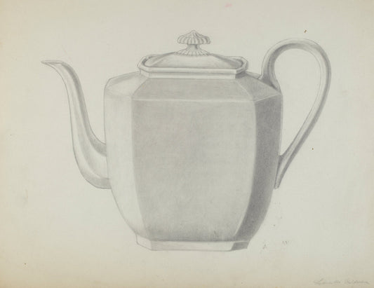 Teapot by Ludmilla Calderon (American, active c. 1935), 16X12"(A3)Poster Print