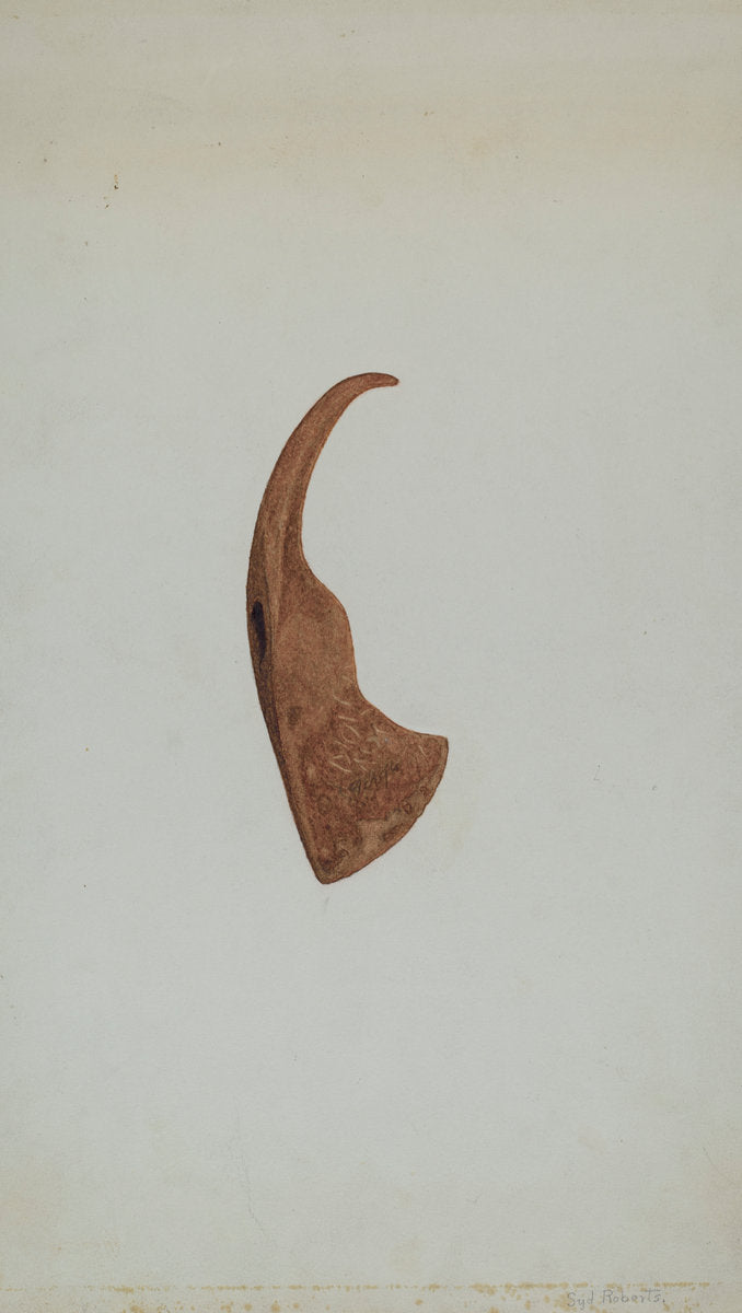 Iron Hatchet Head by Sydney Roberts (American, active c. 1935), 16X12"(A3)Poster Print