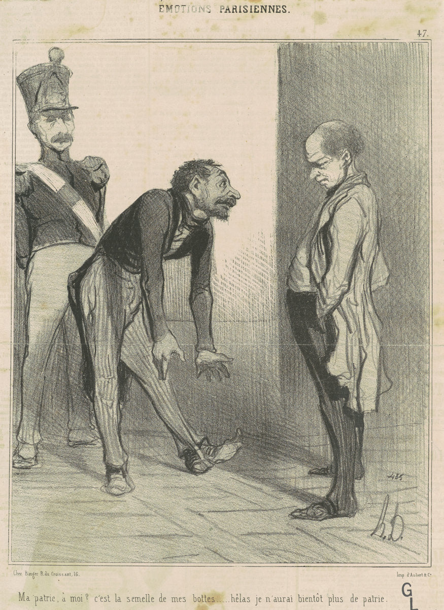 Ma patrie, a moi?... by Honoré Daumier (French, 1808 - 1879), 16X12"(A3)Poster Print