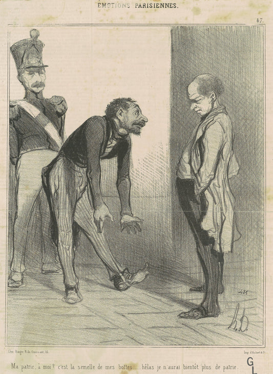 Ma patrie, a moi?... by Honoré Daumier (French, 1808 - 1879), 16X12"(A3)Poster Print