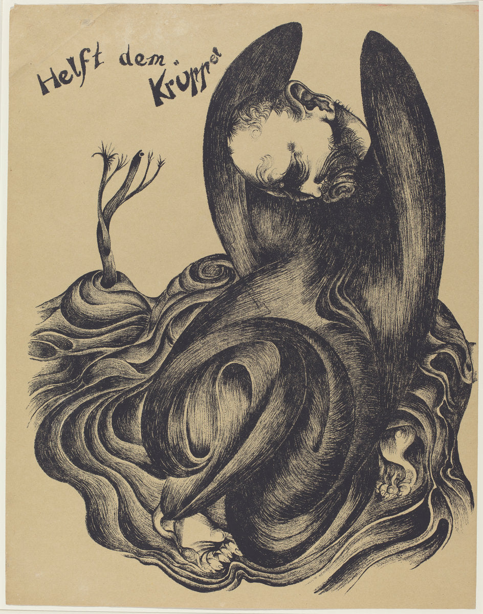 Helft dem Krüppel (Help the Cripples) by Heinrich Hoerle (German, 1895 - 1936), 16X12"(A3)Poster Print