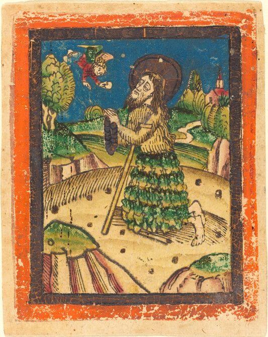 c. 1480 by German 15th Century (Saint Onuphrius), 16X12"(A3)Poster Print