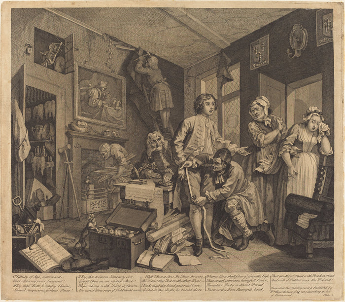 A Rake's Progress: pl.1 by William Hogarth (English, 1697 - 1764), 16X12