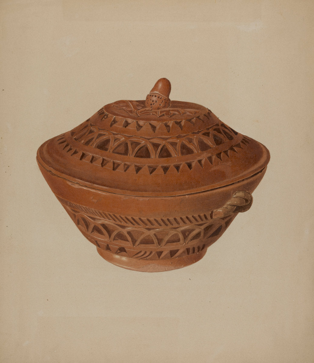 Pa. German Bowl by Alvin Shiren (American, active c. 1935), 16X12"(A3)Poster Print