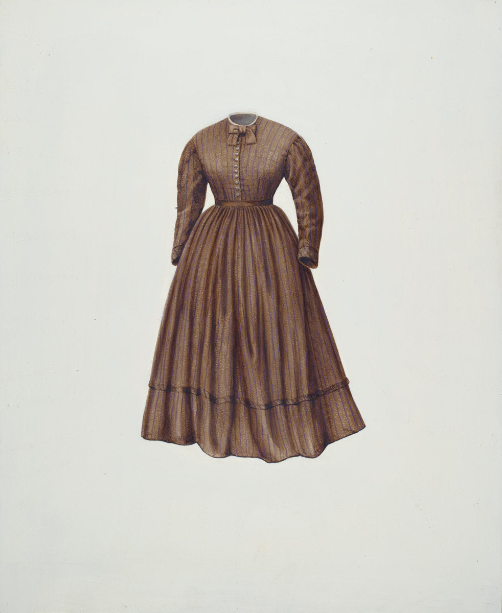 Bishop Hill: Dress by H. Langden Brown (American, active c. 1935), 16X12"(A3)Poster Print