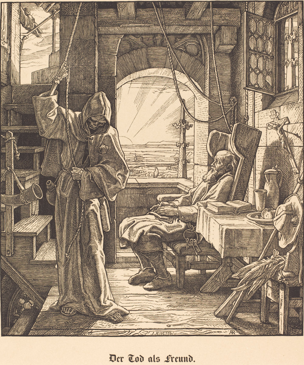Der Tod als Freund by Alfred Rethel (German, 1816 - 1859), 16X12"(A3)Poster Print