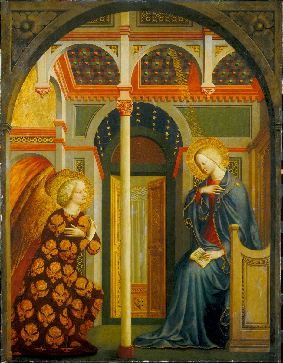 The Annunciation by Masolino da Panicale (Italian, c. 1383 - 1435 or after), 16X12"(A3)Poster Print