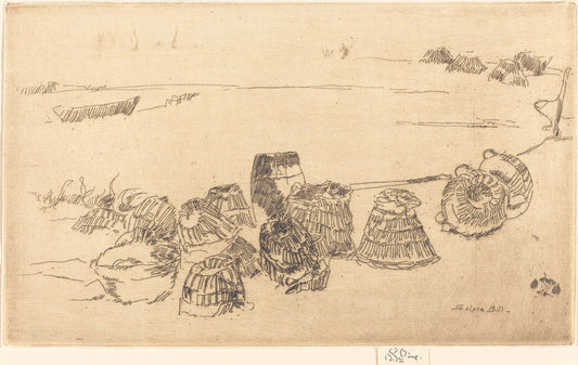 Lobster-Pots by James McNeill Whistler (American, 1834 - 1903), 16X12"(A3)Poster Print