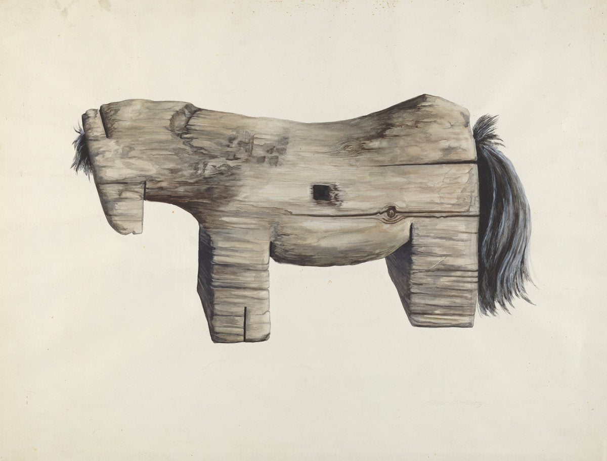 Horse by Einar Heiberg (American, active c. 1935), 16X12"(A3)Poster Print
