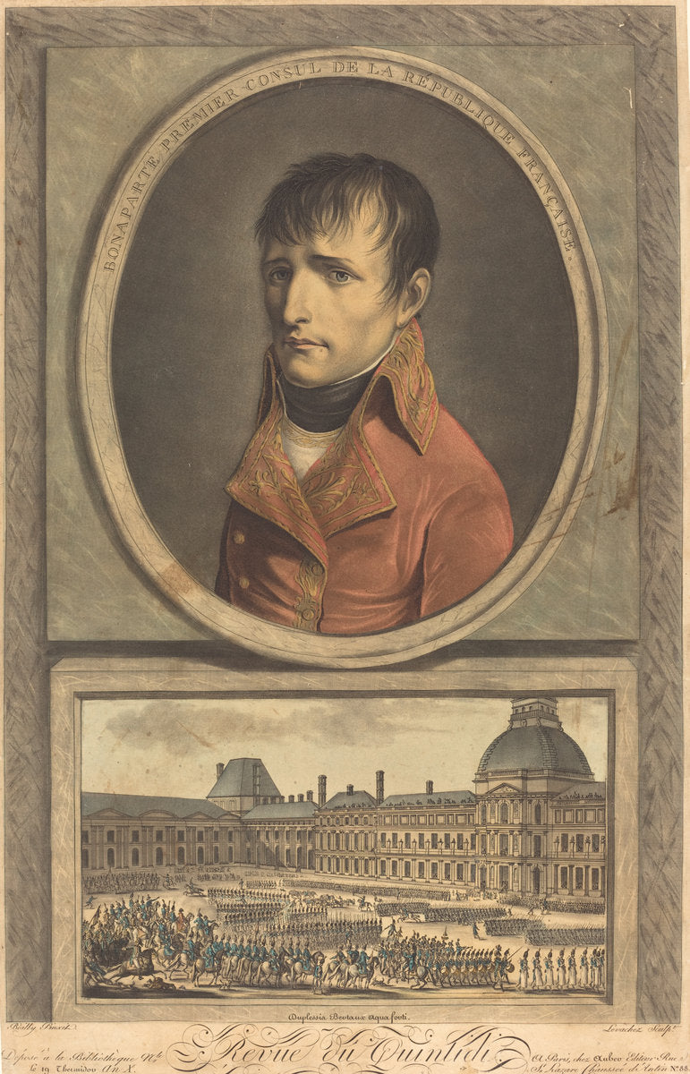 Bonaparte Premier Consul de la Republique Francaise by Charles Francois Gabriel Levachez (French, active 1760/1820), 16X12"(A3)Poster Print